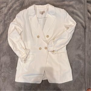 Petite Loft Double Breasted Blazer